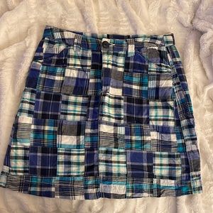 Croft &Barrow Skort Blue Patchwork Size 6